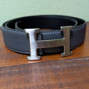 Hermès H belt buckle & Reversible leather strap -Mens